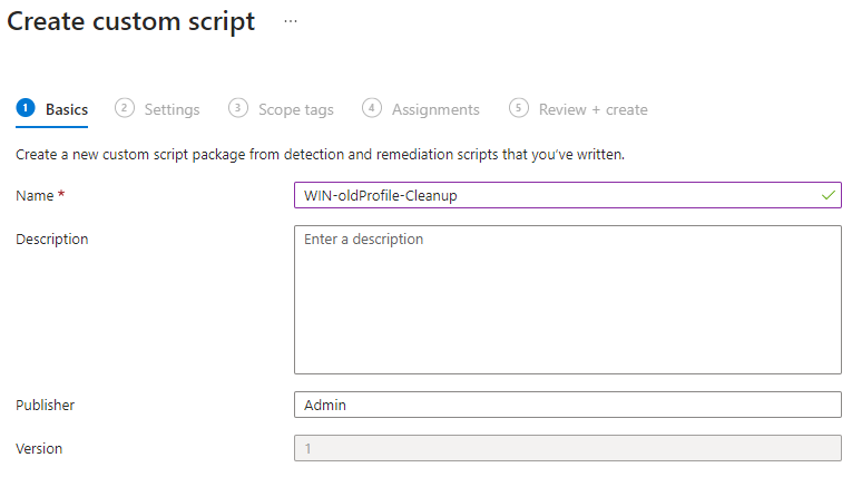 Detection and remediation script upload in Proactive Remediation